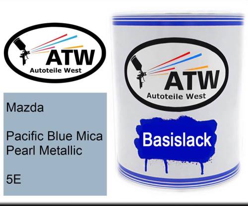 Mazda, Pacific Blue Mica Pearl Metallic, 5E: 1L Lackdose, von ATW Autoteile West.